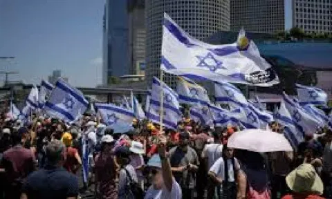 Israeli protesters (AP)
