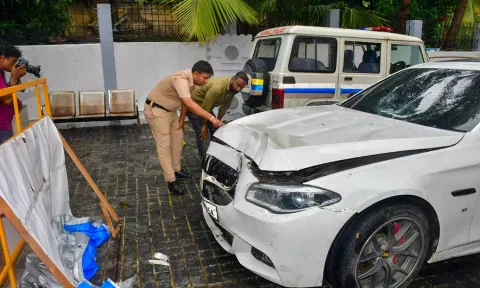 Visuals from BWM car crash