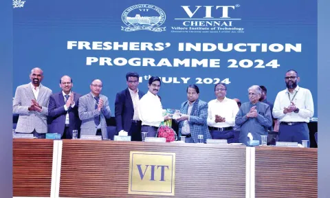 (VIT) Chennai campus inaugurated its month-long freshers’ induction programme for the students 