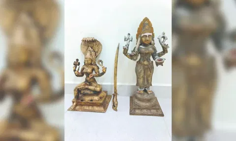 Stolen temple idols, sword 