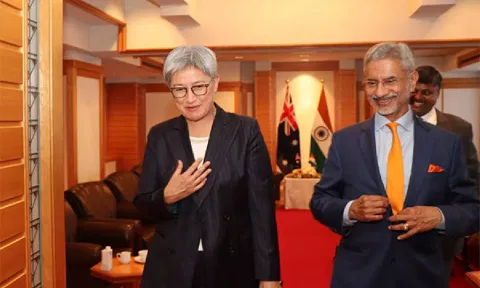 External Affairs Minister S Jaishankar with his Australian counterpart Penny Wong 
