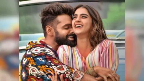  Ram Pothineni and Kavya Thapar from Double ISMART (IANS)
