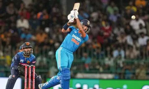 India's Axar Patel plays a shot during the first ODI cricket match of the series between India and Sri Lanka (PTI)