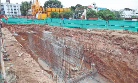 Ongoing Metro Rail works in the city (File photo)