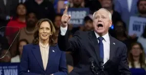 US Vice President Kamala Harris and Minnesota Governor Tim Walz (IANS)
