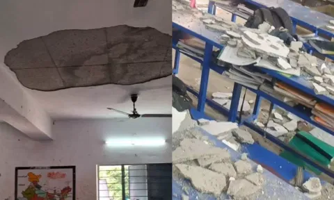 Thiruporur school ceiling collapsed