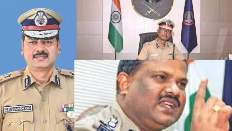 GM Eswara Rao, Tambaram City Police Commissioner Abhin Dinesh Modak, DGP K Vannia Perumal