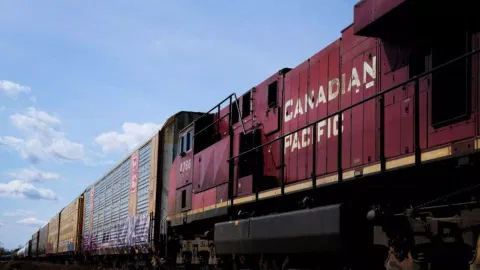 Canadian Pacific trains at Toronto (AP) 