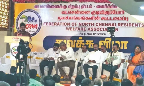 DK Shanmugam, treasurer of the newly-formed federation, speaking at the event on Sunday