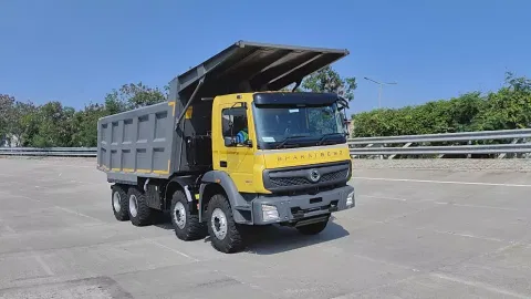 BharatBenz Truck being tested at DICV's R&D Test Track that now hosts world-class Mechatronics Lab