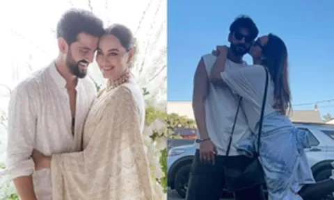  Sonakshi Sinha with her husband Zaheer Iqbal