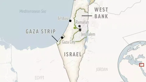 This is a locator map of Israel and the Palestinian Territories (AP Photo)