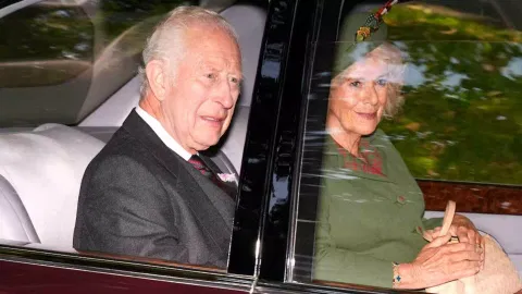 King Charles and his wife Camilla (AP)