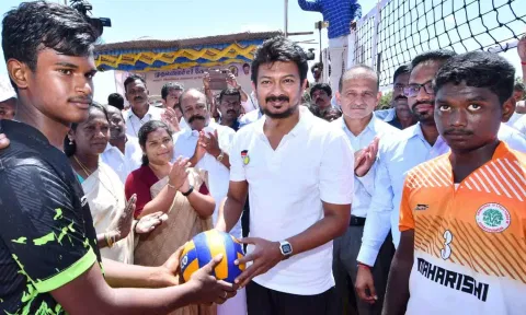 Udhayanidhi Stalin at the sports event in Sivaganga 