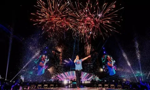 Chris Martin during Coldplay concert (ANI)