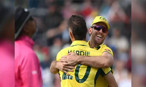 Michell Marsh and Aaron Hardie (Photo: ICC)