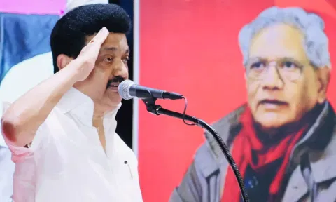  Tributes were paid to late CPM general secretary Sitaram Yechury at Kamarajar Arangam