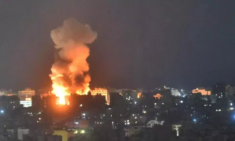 Visual of Israeli airstrike in Beirut