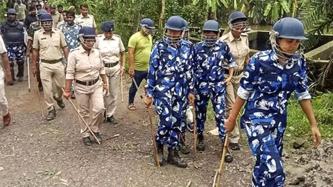 RAF and police personnel arrive after protest (Image/PTI) 