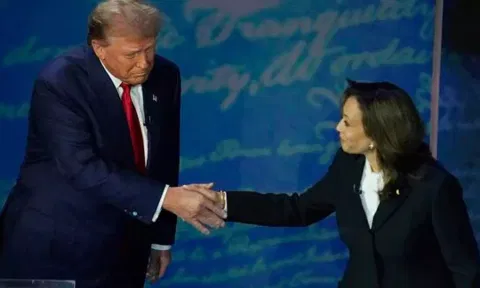 Donald Trump and Kamala Harris (AP)