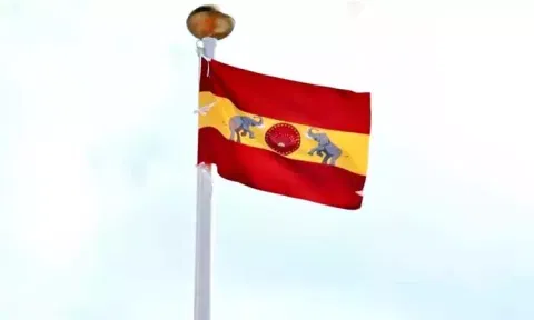 100-feet flagpole installed at TVK's first conference near Vikravandi