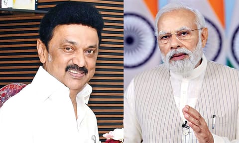 Chief Minister M K Stalin; Prime Minister Narendra Modi 