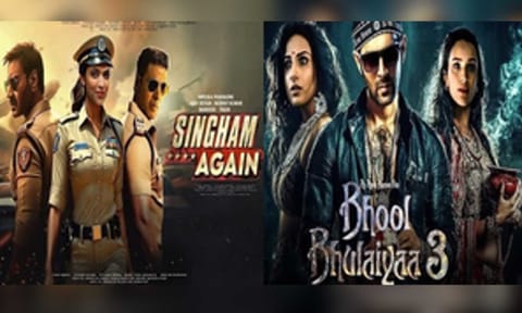 'Singham Again’ and ‘Bhool Bhulaiyaa 3' film poster (IANS)
