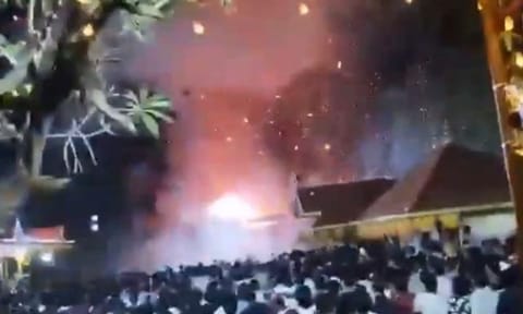 screengrab of the fire accident 