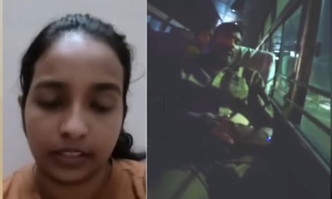 Female passenger and Bus Conductor (Screen Grab)