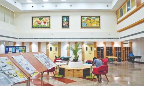 Mudhalvar Padaippagam facility, jointly developed by Greater Chennai Corporation and CMDA at Agaram in Kolathur, which was inaugurated on Monday