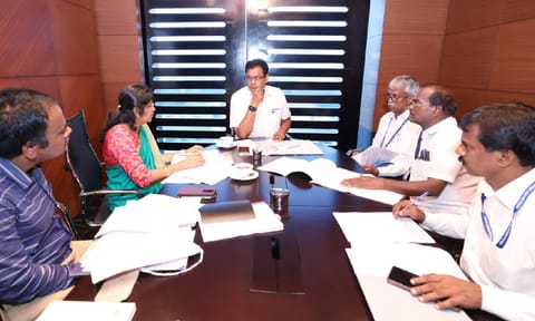  TRB Rajaa held a review meeting with officials of the Airports Authority of India and district administration
