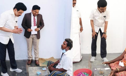 CM MK Stalin took time off from various government events to inspect a cracker unit at Mela Chinnaiyapuram village (X) 
