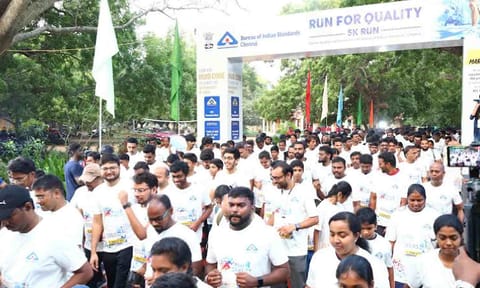  Bureau of Indian Standards (BIS) Chennai branch organised a 5 km run for quality in Besant Nagar