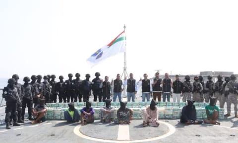 A joint operation by anti-narcotics agencies led to the seizure of about 700 kg of drugs and the arrest of eight Iranian nationals (X) 