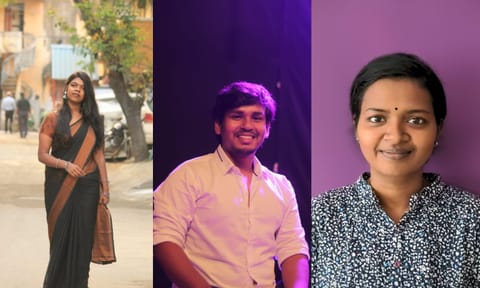 (L to R) Bowjijewel, Balram, Malavika Reshmi Sivalingam