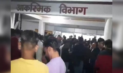 Visuals from outside Neonatal Intensive Care Unit at Jhansi Medical College (ANI)