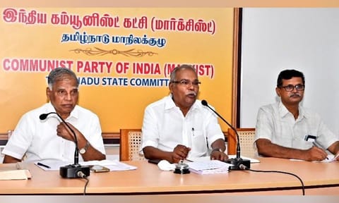 State secretary K Balakrishnan and politburo member G Ramakrishnan
