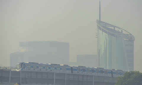 Buildings engulfed in a layer of smog (PTI) 
