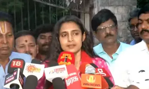 Actor Kasthuri was released from the Puzhal Central Prison on Thursday