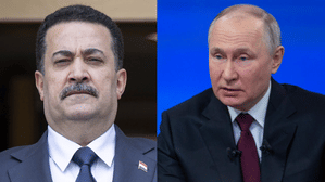 Iraqi Prime Minister Mohammed Shia' al-Sudani and Russian President Vladimir Putin 