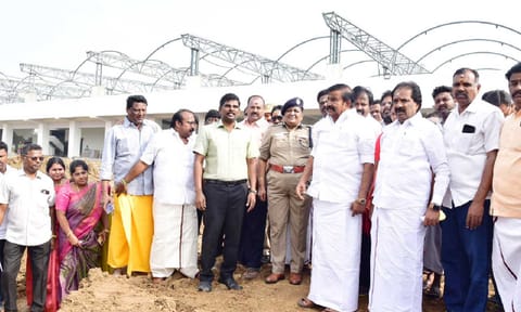 KN Nehru lays foundation stone for Rs 17.60 cr Tiruchy omnibus stand