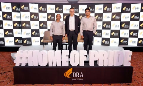 (L-R) Mr Ravi Venkat-CFO-DRA, Mr Ranjeetha Rathod - MD -DRA, Mr Manoj Vasudevan - Chief Sales and Marketing officer - DRA 