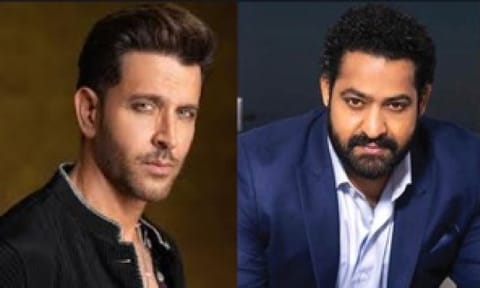 Superstars Hrithik Roshan and NTR Jr.