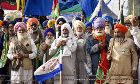 A group of over hundred farmers resumed their foot march to Delhi shortly after 12 noon on Sunday from the Shambhu protest site on the Punjab-Haryana border to press the Centre for various demands, including a legal guarantee for Minimum Support Price (MSP) (PTI) 
