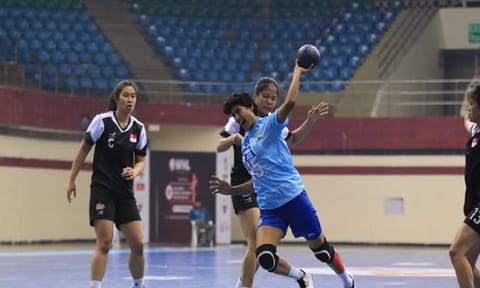 Indian handball team in action (ANI)