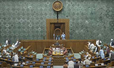 Members in the Lok Sabha during the session of Parliament, in New Delhi (PTI)