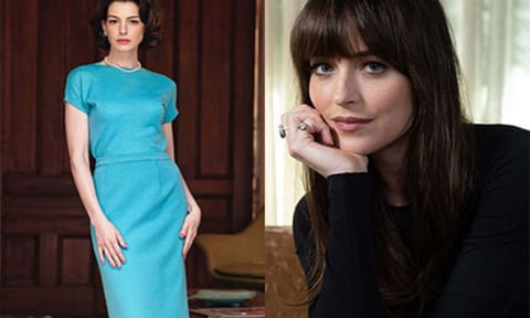 Actors Anne Hathaway and Dakota Johnson (Instagram/@annehathaway/X)