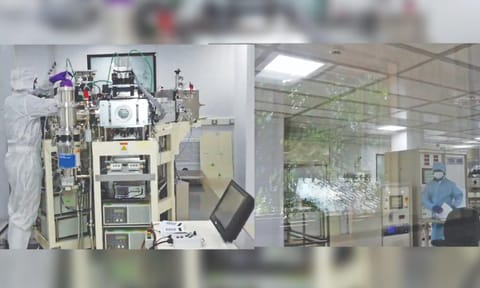 Equipment at the Amoled research lab set up at IIT Madras 
