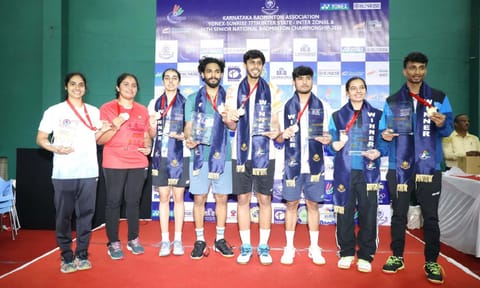 Winners of the Senior Nationals badminton 