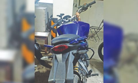  One of the seized bikes